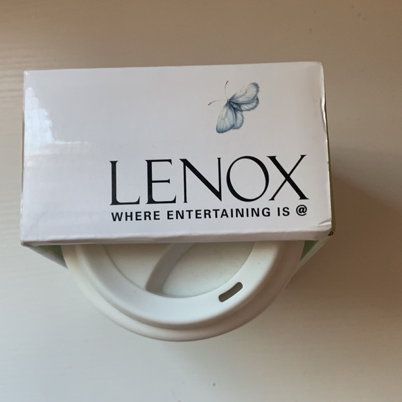 NIB Lenox Butterfly Meadow Ceramic Travel Mug - Picture 2 of 5